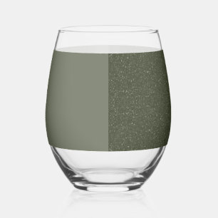 Modern Moss Green Glass Set – Customizable