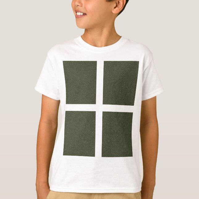 Modern Moss Green Grid Tee - T-Shirt (Front)
