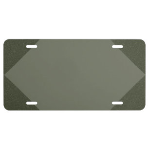 Modern Moss Green License Plate