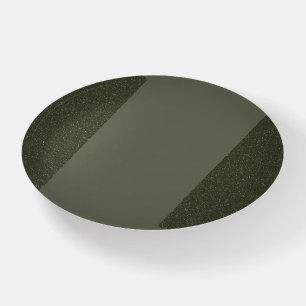 Modern Moss Green Oval Paperweight – Customizable