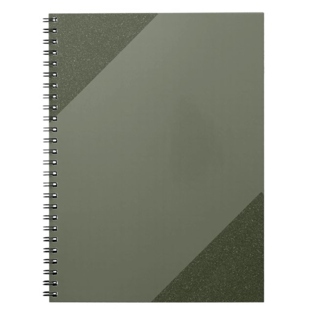 Modern Moss Green Spiral Notebook (Front)