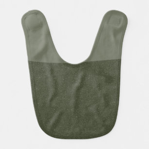 Modern Moss Green Split Baby Bib – Customizable