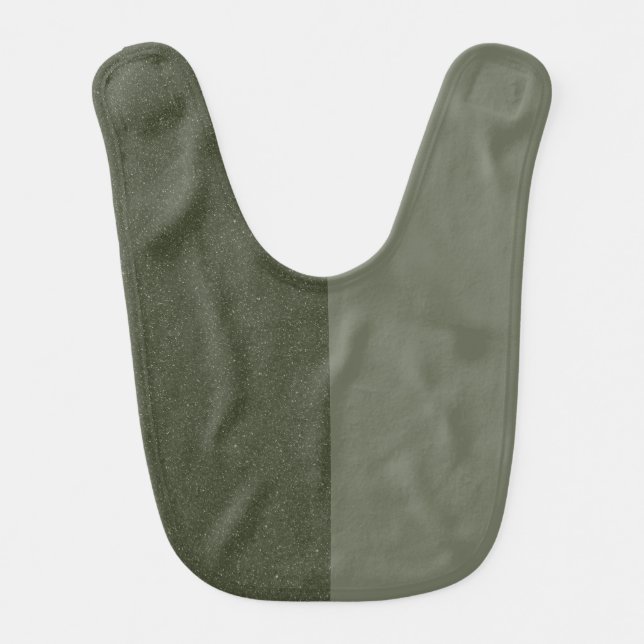Modern Moss Green Split Baby Bib (Customizable) (Front)