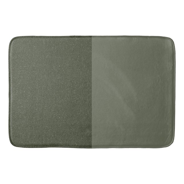 Modern Moss Green Split Bath Mat – Customizable (Front)