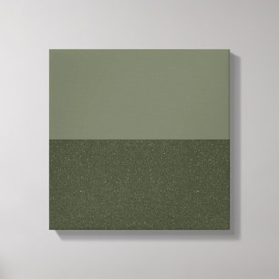Modern Moss Green Split Canvas Wall Art (Custom)