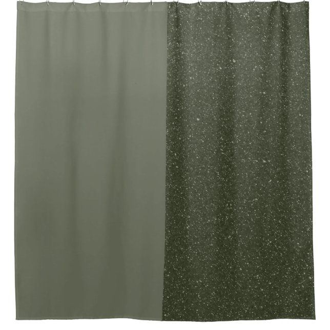 Modern Moss Green Split Curtain – Customizable (Front)