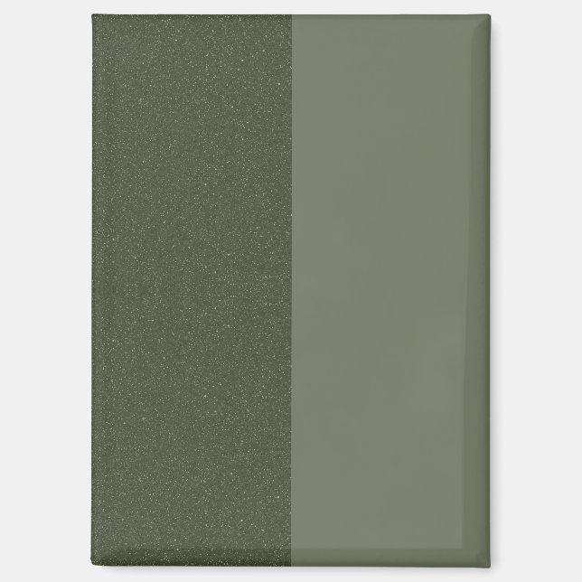 Modern Moss Green Split Custom Magnet (Front)