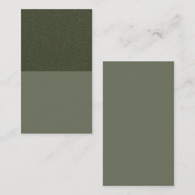 Modern Moss Green Split Discount Card – Customize (Front/Back)