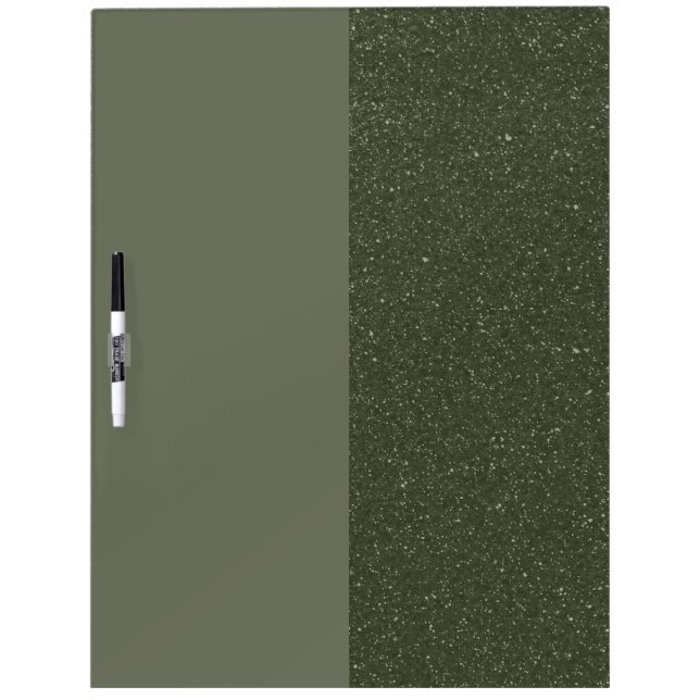 Modern Moss Green Split Dry Erase Board (Custom) (Front)