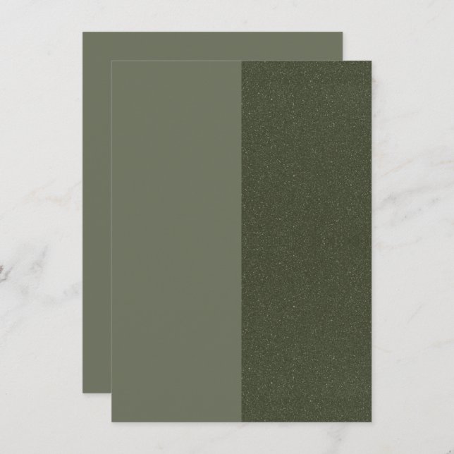 Modern Moss Green Split Enclosure Card – Customize (Front/Back)