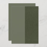 Modern Moss Green Split Enclosure Card – Customize
