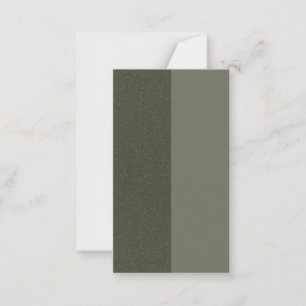 Modern Moss Green Split Flat Card – Customizable