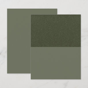 Modern Moss Green Split Flat Save The Date Card