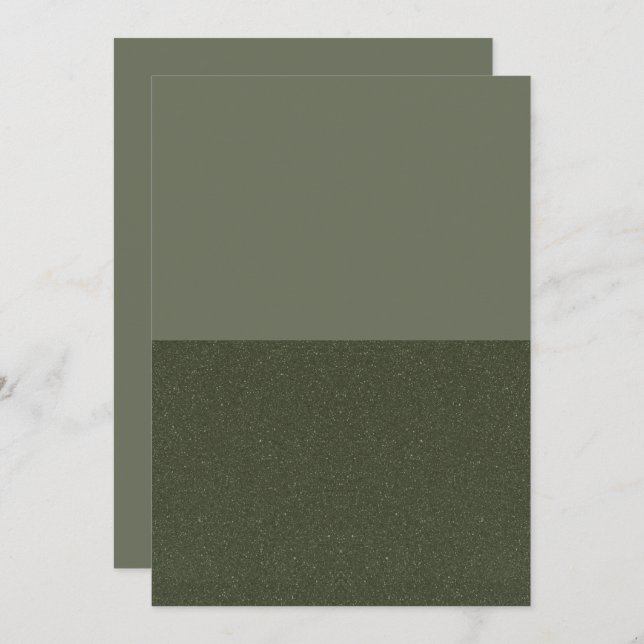 Modern Moss Green Split Glitter Flat Program (Front/Back)