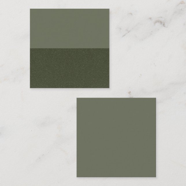 Modern Moss Green Split Insert Card – Customizable (Front/Back)