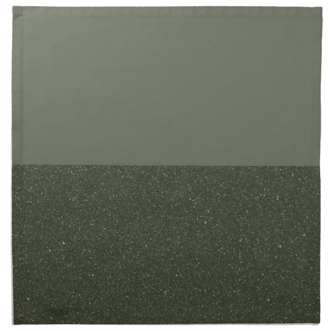 Modern Moss Green Split Napkin – Customizable (Front)