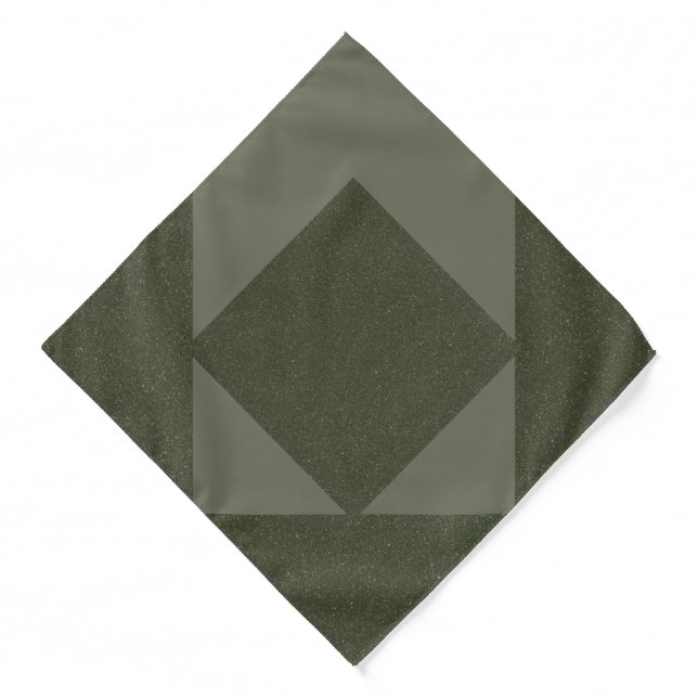 Modern Moss Green Square Bandana (Front)