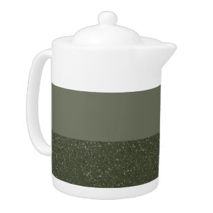 Modern Moss Green Teapot – Customizable Gift