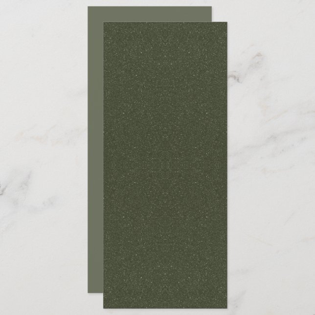Modern Moss Green Texture Flat Menu – Customizable (Front/Back)