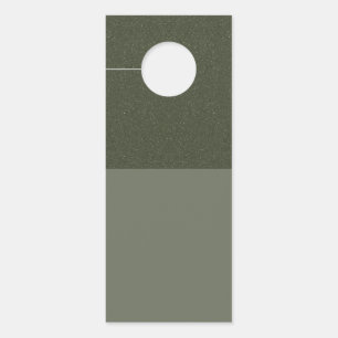 Modern Moss Green Textured Door Hanger – Customize