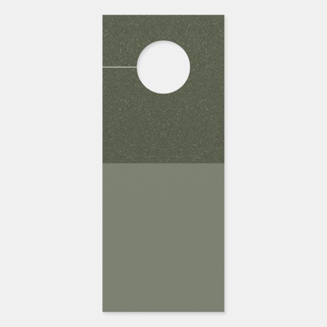 Modern Moss Green Textured Door Hanger – Customize (Front)
