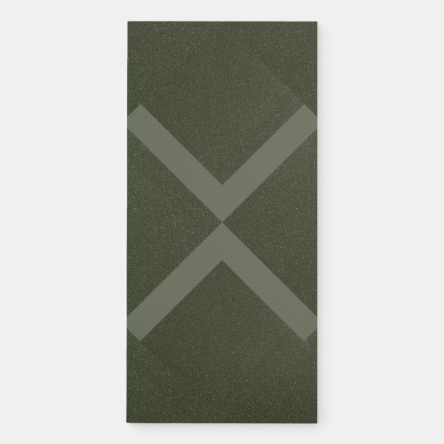 Modern Moss Green X Pattern Notepad – Customizable (Front)