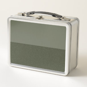 Modern Moss Split-Panel Metal Lunchbox – Customize
