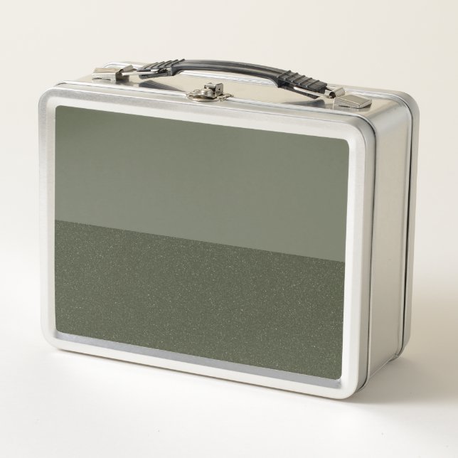Modern Moss Split-Panel Metal Lunchbox – Customize (Front)