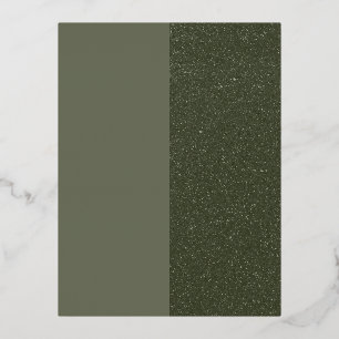 Modern Moss Texture Foil Invitation Postcard