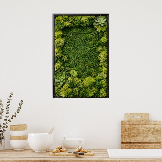 Modern Moss Wall Art Living Wall Inspired Greenery (Kitchen)