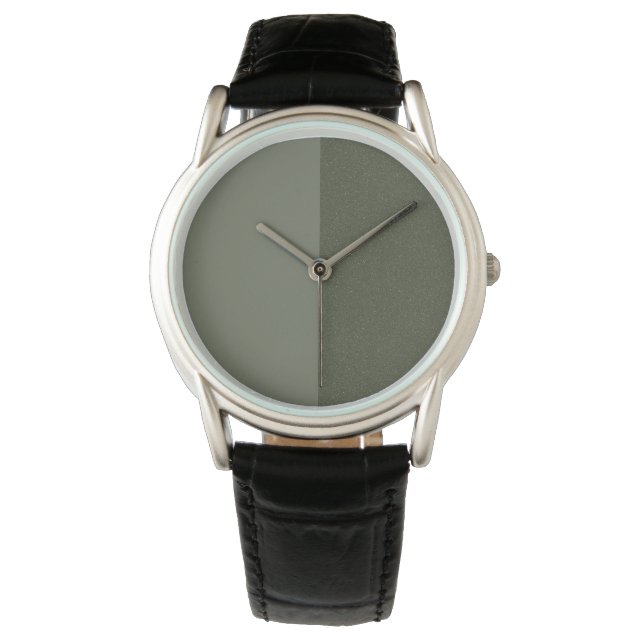Modern Moss Watch – Customizable Two-Tone Design (Front)