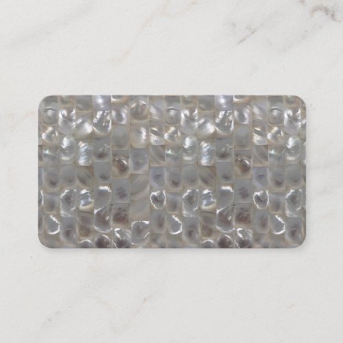 Modern Mother of Pearl Contact Card