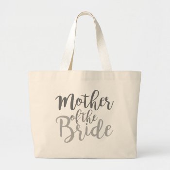 Modern Mother Of The Bride Cursive Ombre Large Tote Bag by RedefinedDesigns at Zazzle