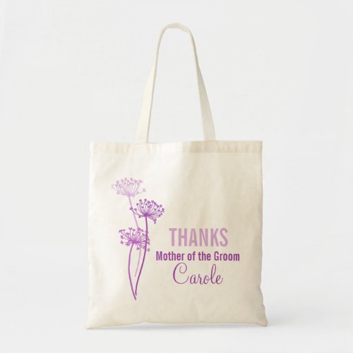 Modern mother of the groom purple flower bag