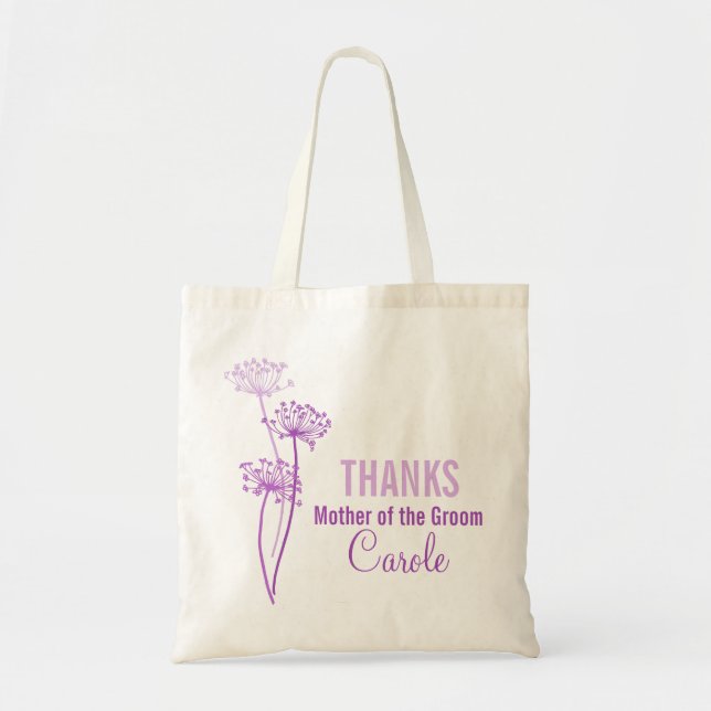 Modern mother of the groom purple flower bag (Front)