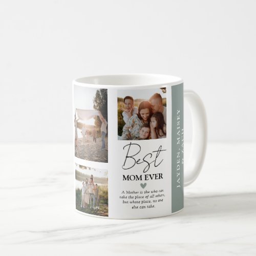 Modern Mother Photo Grid Keepsake Gift Coffee Mug
