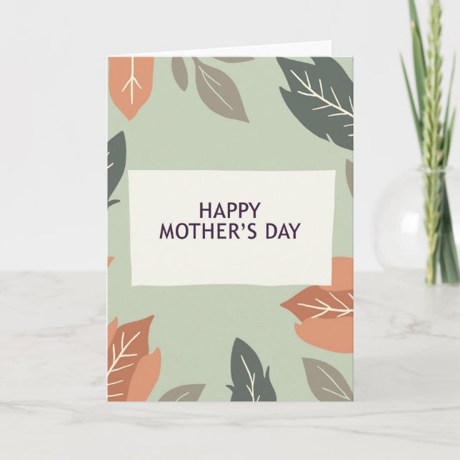 Modern Mothers Day Design Card (Front)