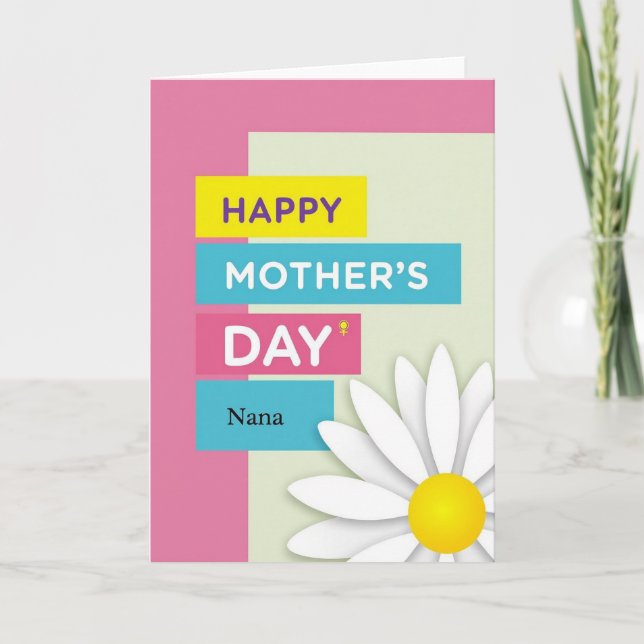 Modern Mothers Day Greeting Card (Front)