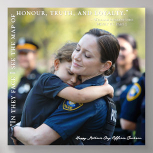 Modern Mother's Day Keepsake First Responder Quote Acrylic Photo Tile