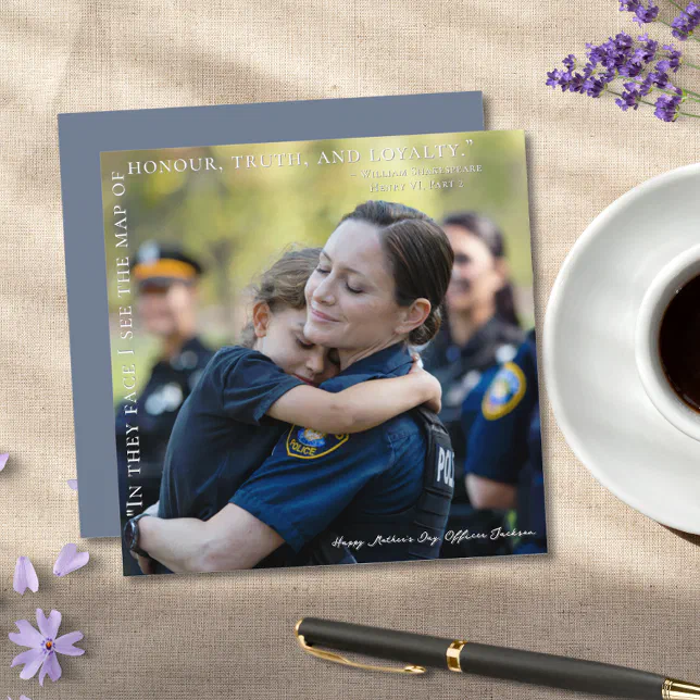 Modern Mother's Day Keepsake First Responder Quote Holiday Card