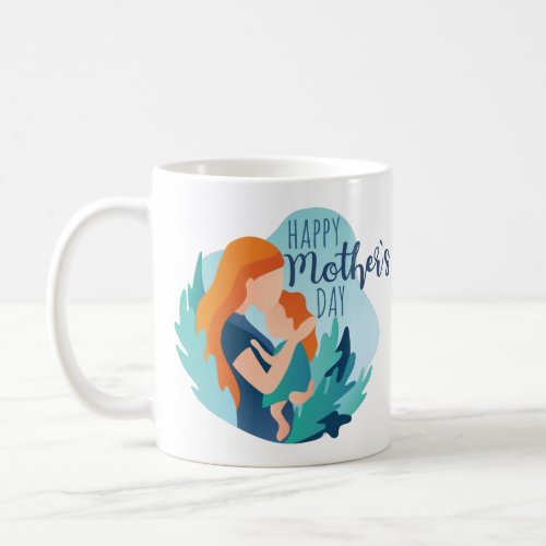 Modern Mothers Day Mom and Daughter Gift Coffee Mug