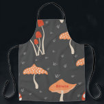 Modern Mother's Day Orange Mushroom Apron<br><div class="desc">Modern Mushroom Apron Orange Grey Botanical
Celebrate the cook in your life with a custom orange and grey mushroom apron. This unique botanical apron is the perfect gift whether its a birthday,  Mother' Day,  Father's Day or Christmas. Or buy for yourself and enjoy. 
For custom orders email reviva.designs@gmail.com</div>