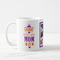 Modern Mothers Day PHOTO Gift Quote Purple Orange Coffee Mug
