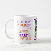 Modern Mothers Day PHOTO Gift Quote Purple Orange Coffee Mug