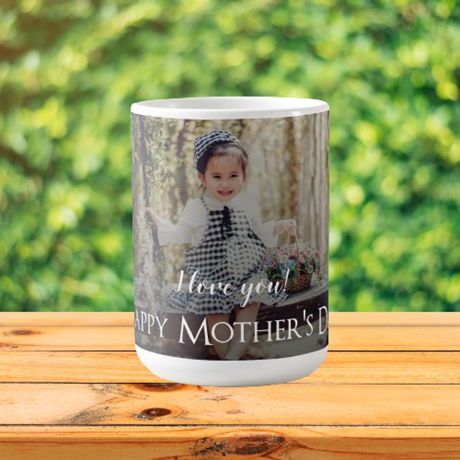 Modern Mother's Day Photo Mug (Modern Mothers Day Photo Personalized Coffee Mug)