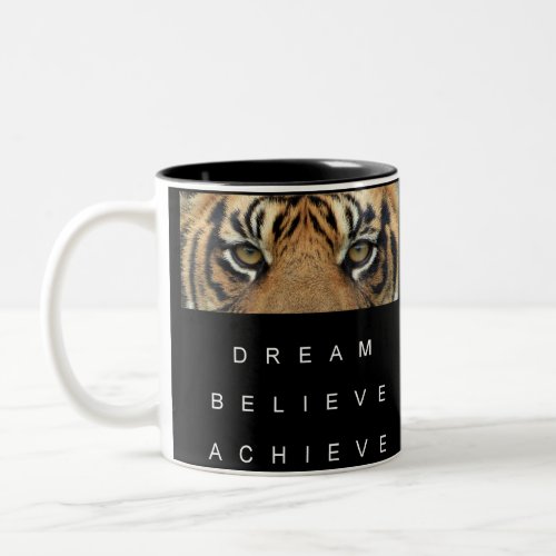 Modern Motivational Success Quote Template Two_Tone Coffee Mug
