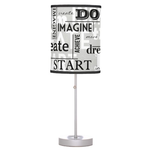 Modern Motivational Words Table Lamp