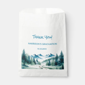 Modern Mountain Graduation Party Favor Bag