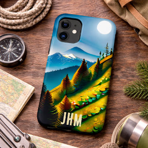 Modern Mountain Landscape  iPhone 11 Case