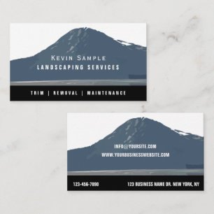 Modern Mountain Landscaping Service Brand Business Card